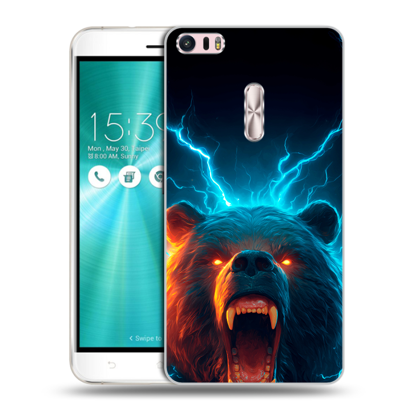 Пластиковый чехол на Asus ZenFone 3 Ultra с принтом Медведь Пластиковый чехол на Asus ZenFone 3 Ultra с принтом Медведь
