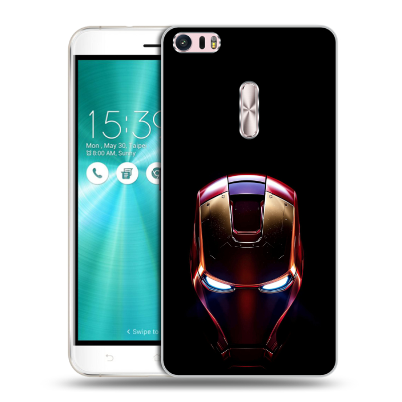 Силиконовый чехол на Asus ZenFone 3 Ultra с принтом IronMan Железный человек Силиконовый чехол на Asus ZenFone 3 Ultra с принтом IronMan Железный человек
