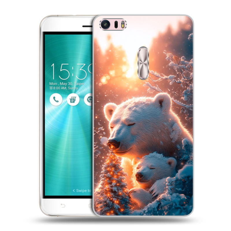 Силиконовый чехол на Asus ZenFone 3 Ultra с принтом Новый год Силиконовый чехол на Asus ZenFone 3 Ultra с принтом Новый год