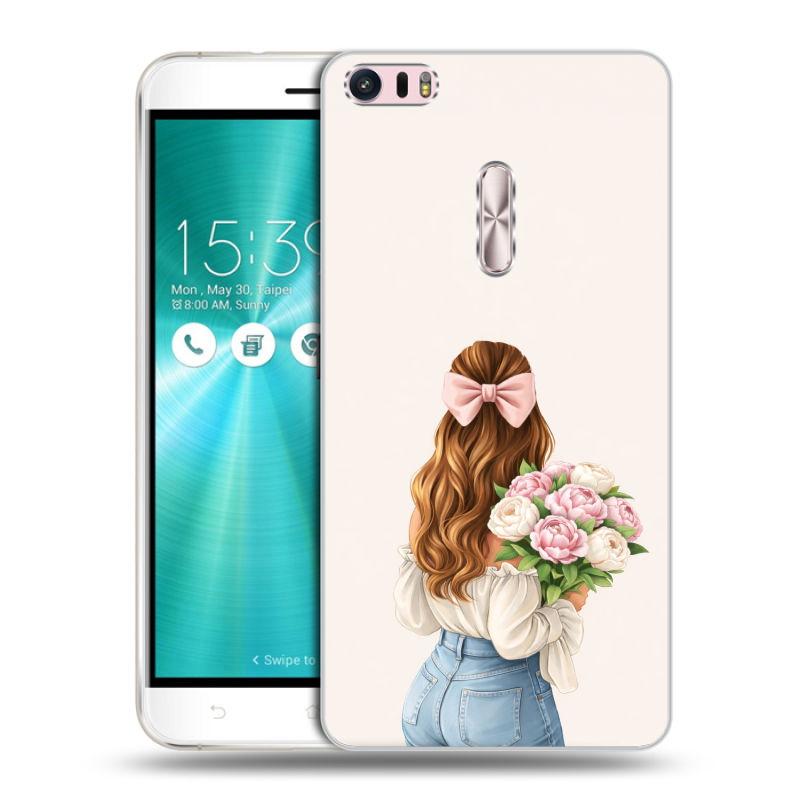 Пластиковый чехол на Asus ZenFone 3 Ultra с принтом женский Пластиковый чехол на Asus ZenFone 3 Ultra с принтом женский
