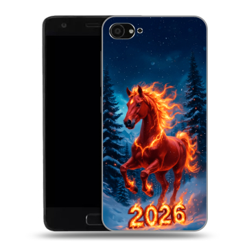Пластиковый чехол на ZUK Z2 с принтом Новый год коня Пластиковый чехол на ZUK Z2 с принтом Новый год коня