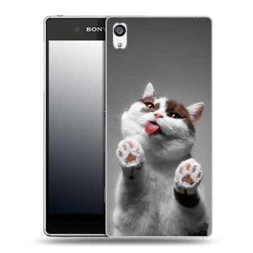 Пластиковый чехол на Sony Xperia E5 с принтом Коты Пластиковый чехол на Sony Xperia E5 с принтом Коты