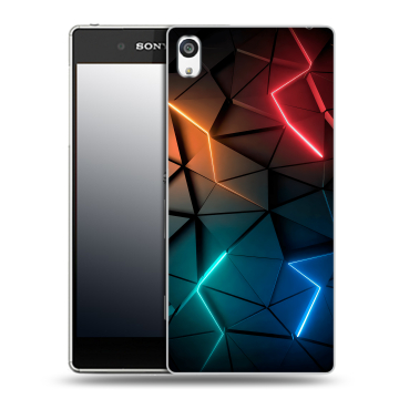 Пластиковый чехол на Sony Xperia E5 с принтом Абстракция неон Пластиковый чехол на Sony Xperia E5 с принтом Абстракция неон