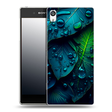Пластиковый чехол на Sony Xperia E5 с принтом Листья Пластиковый чехол на Sony Xperia E5 с принтом Листья