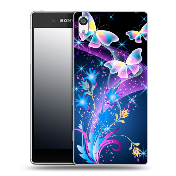 Пластиковый чехол на Sony Xperia E5 с принтом Бабочки