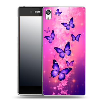 Пластиковый чехол на Sony Xperia E5 с принтом Бабочки