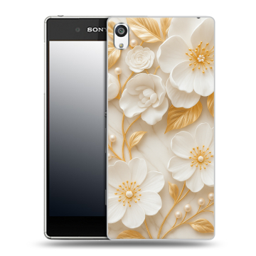Пластиковый чехол на Sony Xperia E5 с принтом Цветы
