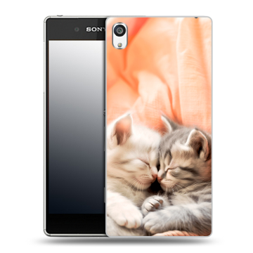 Пластиковый чехол на Sony Xperia E5 с принтом Котята