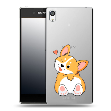 Пластиковый чехол на Sony Xperia E5 с принтом Корги