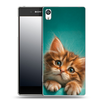 Пластиковый чехол на Sony Xperia E5 с принтом котенок