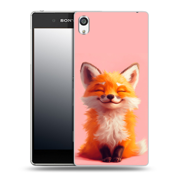 Пластиковый чехол на Sony Xperia E5 с принтом милая лиса
