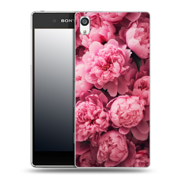 Пластиковый чехол на Sony Xperia E5 с принтом цветы пионы