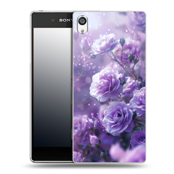 Пластиковый чехол на Sony Xperia E5 с принтом Розы цветы Пластиковый чехол на Sony Xperia E5 с принтом Розы цветы