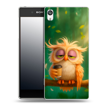 Пластиковый чехол на Sony Xperia E5 с принтом сова