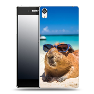 Пластиковый чехол на Sony Xperia E5 с принтом Капибара