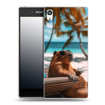 Пластиковый чехол на Sony Xperia E5 с принтом Капибара