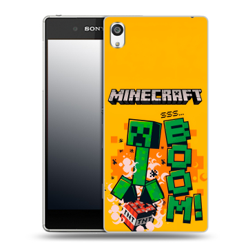Пластиковый чехол на Sony Xperia E5 с принтом Майнкрафт Minecraft