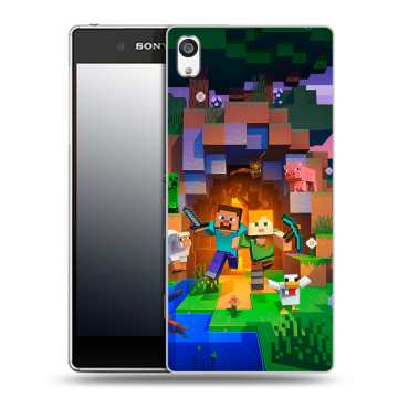 Пластиковый чехол на Sony Xperia E5 с принтом Майнкрафт Minecraft Пластиковый чехол на Sony Xperia E5 с принтом Майнкрафт Minecraft