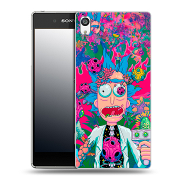 Пластиковый чехол на Sony Xperia E5 с принтом Рик и Морти Rick Morty