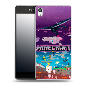 Пластиковый чехол на Sony Xperia E5 с принтом Майнкрафт Minecraft