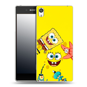 Пластиковый чехол на Sony Xperia E5 с принтом Спанч боб Спанчбоб