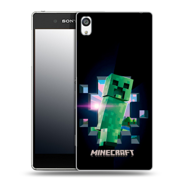 Пластиковый чехол на Sony Xperia E5 с принтом Майнкрафт Minecraft