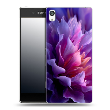 Пластиковый чехол на Sony Xperia E5 с принтом женский цветы