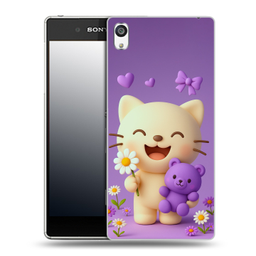 Пластиковый чехол на Sony Xperia E5 с принтом для девочек