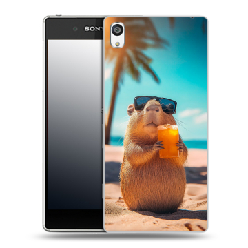 Пластиковый чехол на Sony Xperia E5 с принтом Капибара