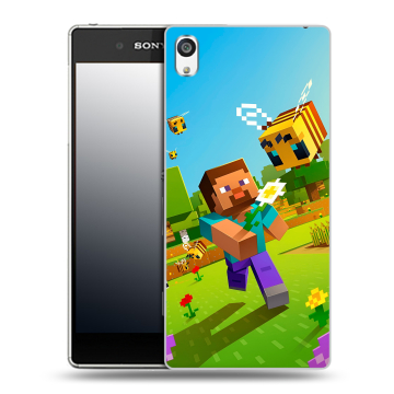 Пластиковый чехол на Sony Xperia E5 с принтом Майнкрафт Minecraft