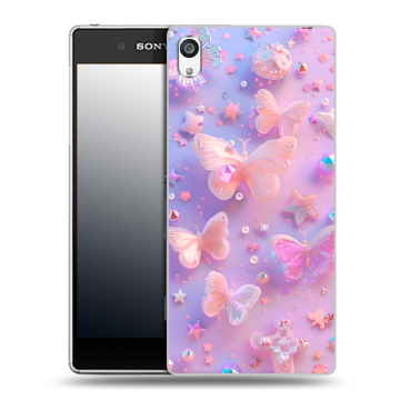 Пластиковый чехол на Sony Xperia E5 с принтом Бабочки
