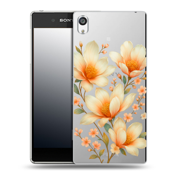 Пластиковый чехол на Sony Xperia E5 с принтом Цветы