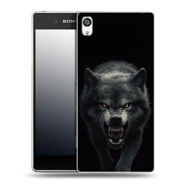 Пластиковый чехол на Sony Xperia E5 с принтом Волк