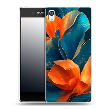 Пластиковый чехол на Sony Xperia E5 с принтом Цветы