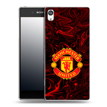 Пластиковый чехол на Sony Xperia E5 с принтом Manchester United