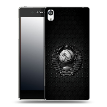 Пластиковый чехол на Sony Xperia E5 с принтом Герб Флаг СССР