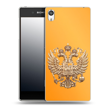 Пластиковый чехол на Sony Xperia E5 с принтом Герб Флаг России