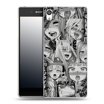Пластиковый чехол на Sony Xperia E5 с принтом Ahegao Ахегао Аниме