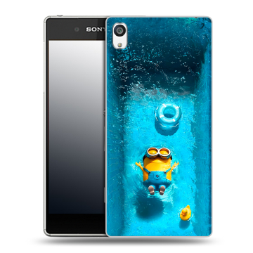 Пластиковый чехол на Sony Xperia E5 с принтом Миньоны Пластиковый чехол на Sony Xperia E5 с принтом Миньоны