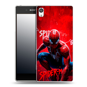 Пластиковый чехол на Sony Xperia E5 с принтом Spiderman Человек паук Пластиковый чехол на Sony Xperia E5 с принтом Spiderman Человек паук