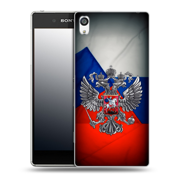 Пластиковый чехол на Sony Xperia E5 с принтом Флаг России