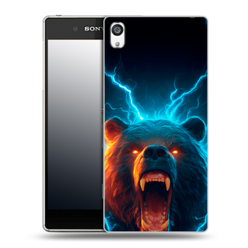 Пластиковый чехол на Sony Xperia E5 с принтом Медведь