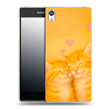 Пластиковый чехол на Sony Xperia E5 с принтом Милые котята