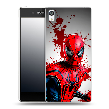 Пластиковый чехол на Sony Xperia E5 с принтом Spiderman Человек паук