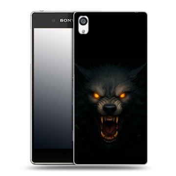Пластиковый чехол на Sony Xperia E5 с принтом Волк