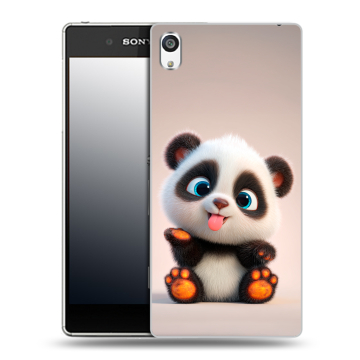 Пластиковый чехол на Sony Xperia E5 с принтом милая панда
