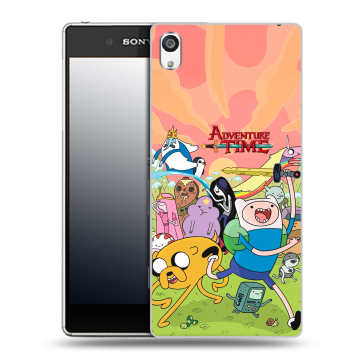 Пластиковый чехол на Sony Xperia E5 с принтом Adventure time Время приключений