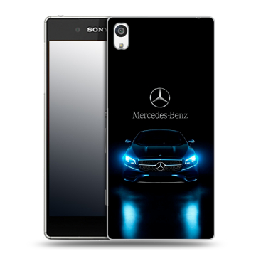 Пластиковый чехол на Sony Xperia E5 с принтом Mercedes Мерседес
