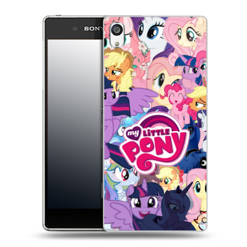 Пластиковый чехол на Sony Xperia E5 с принтом My little pony Дружба чудо