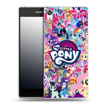 Пластиковый чехол на Sony Xperia E5 с принтом My little pony Дружба чудо